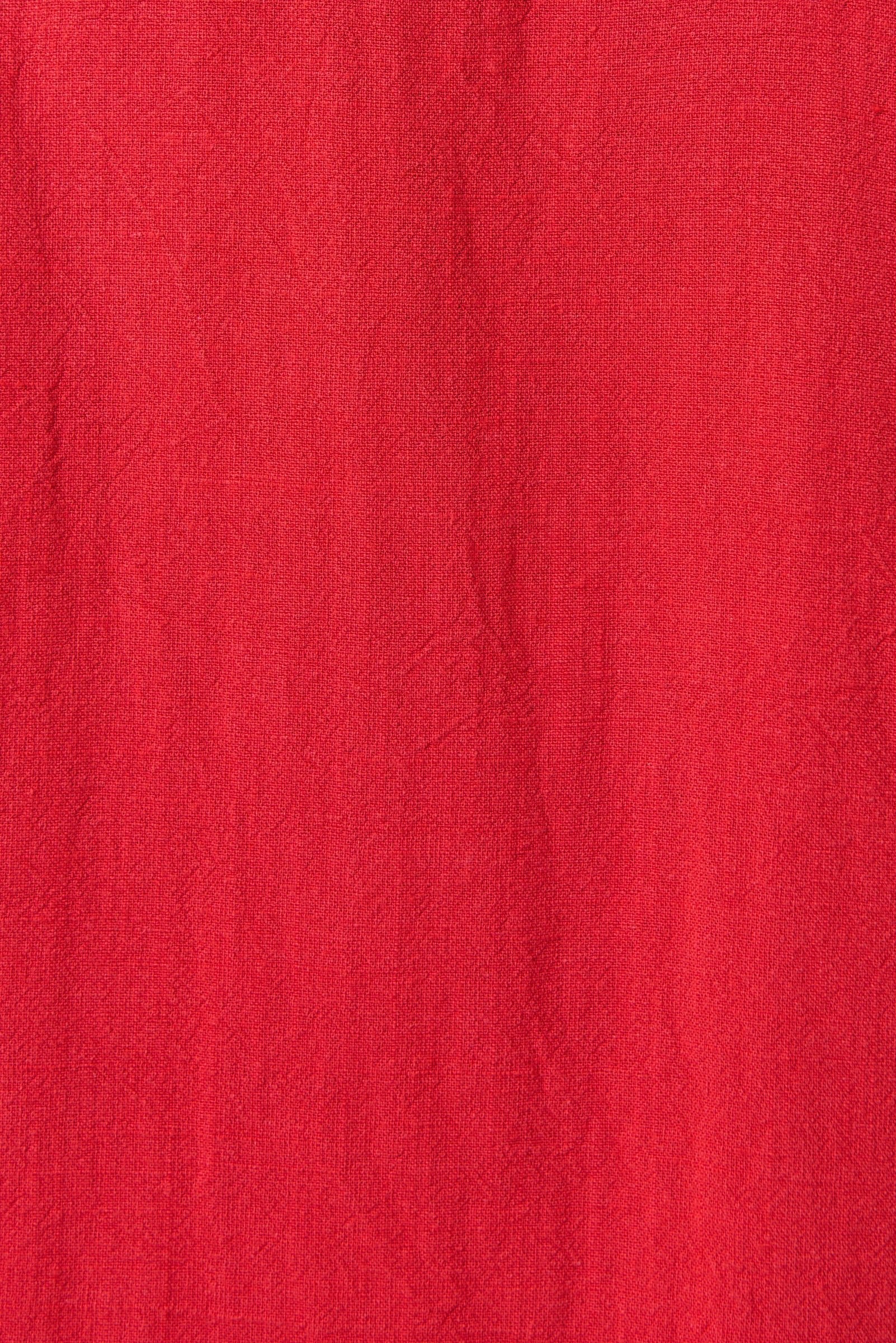 Addie Linen Mix Red Playsuit - Bascora