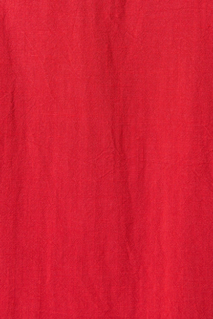Addie Linen Mix Red Playsuit - Bascora