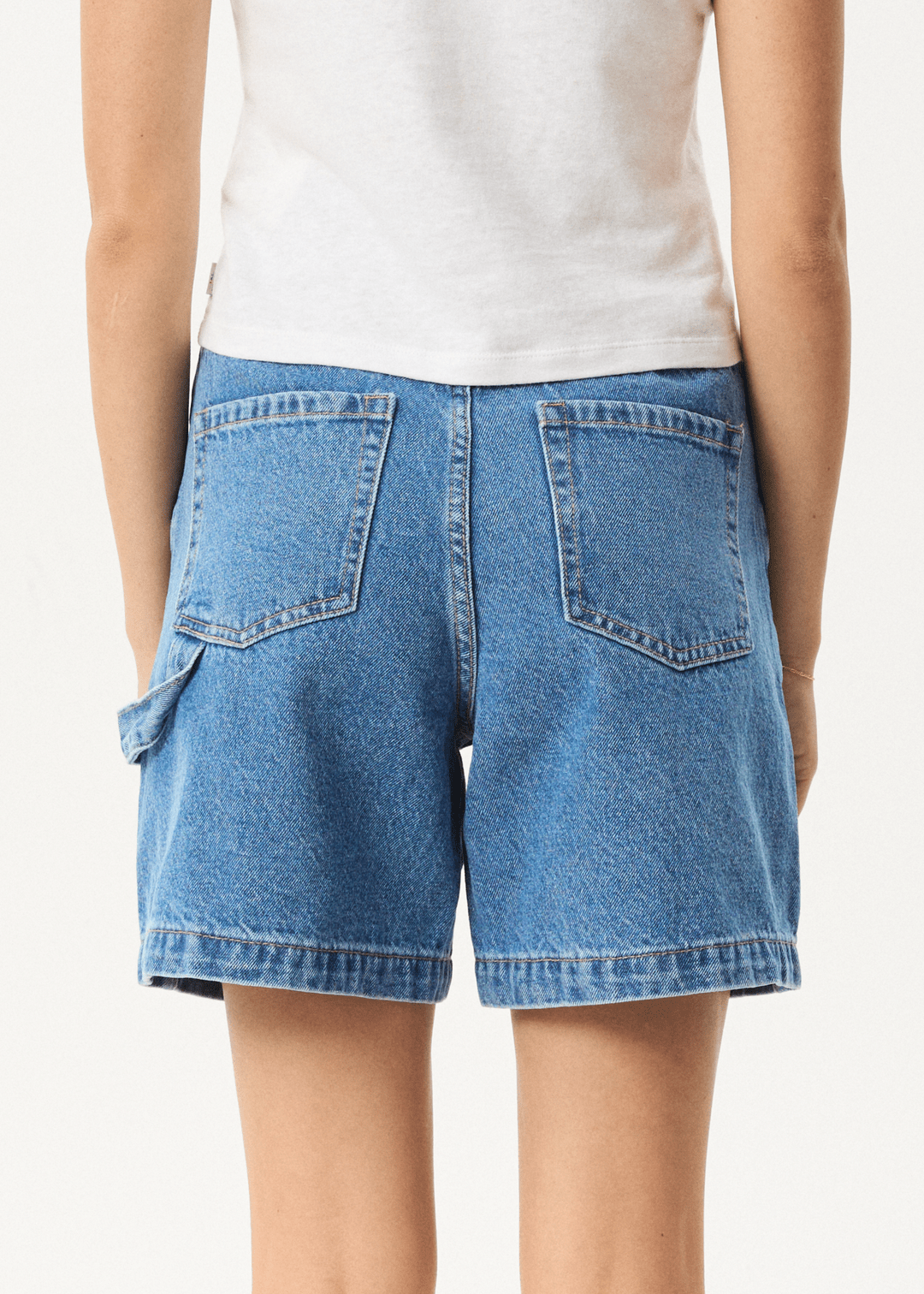 The Afends Emilie Denim Workwear Short