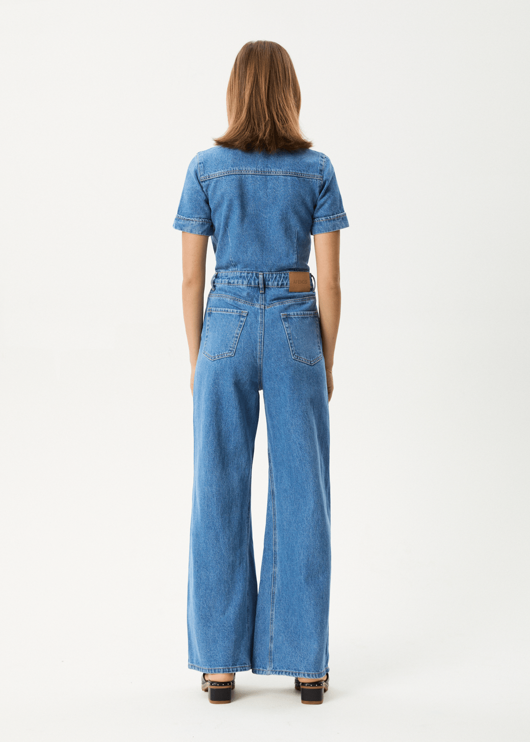 Afends Miami Denim Flared Jumpsuit |