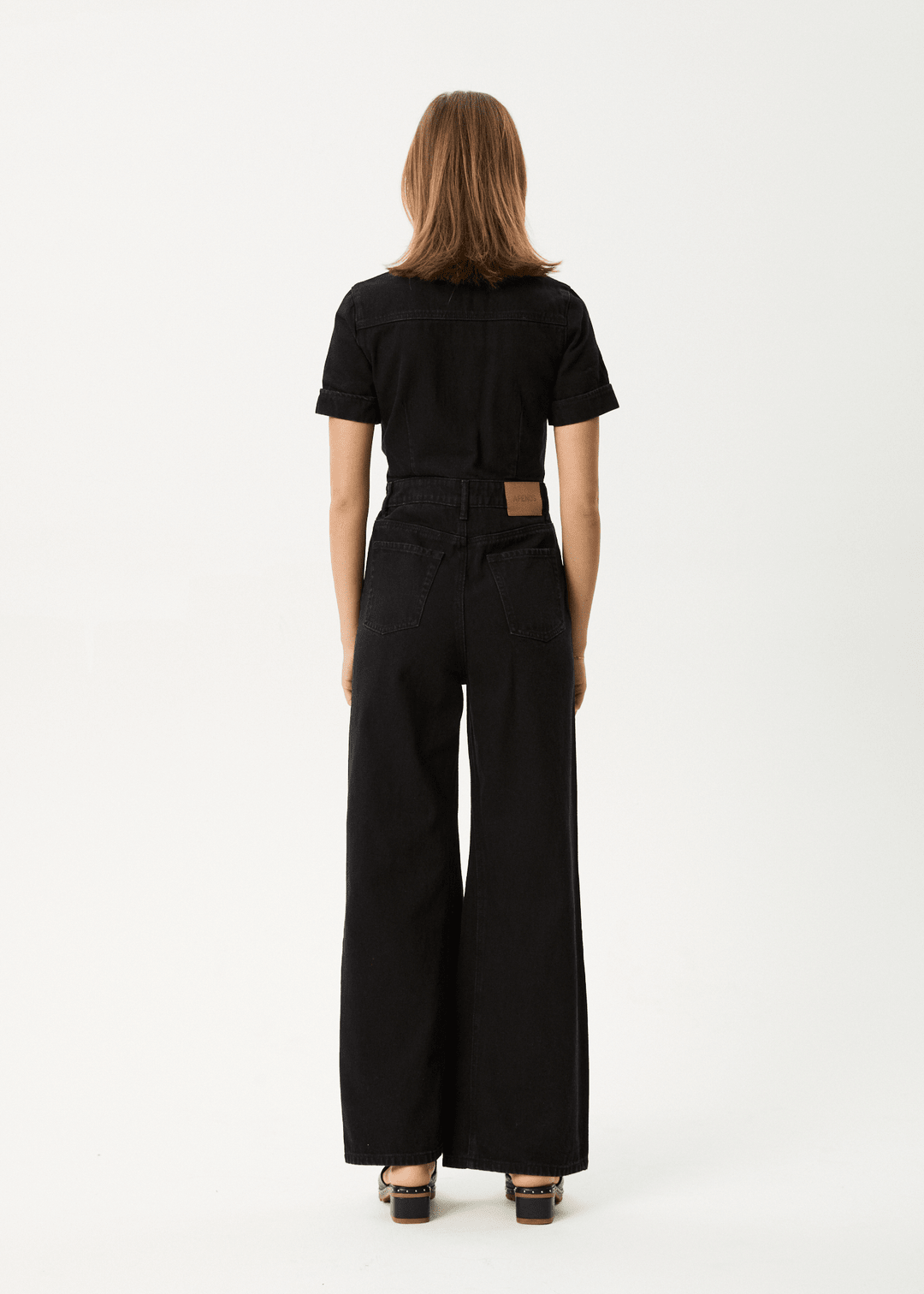 Afends Miami Denim Flared Jumpsuit |