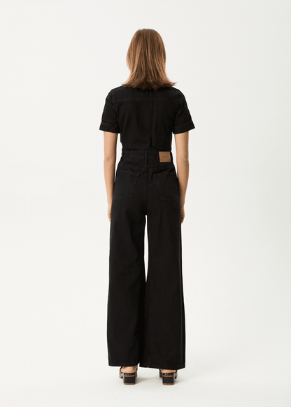 Afends Miami Denim Flared Jumpsuit |