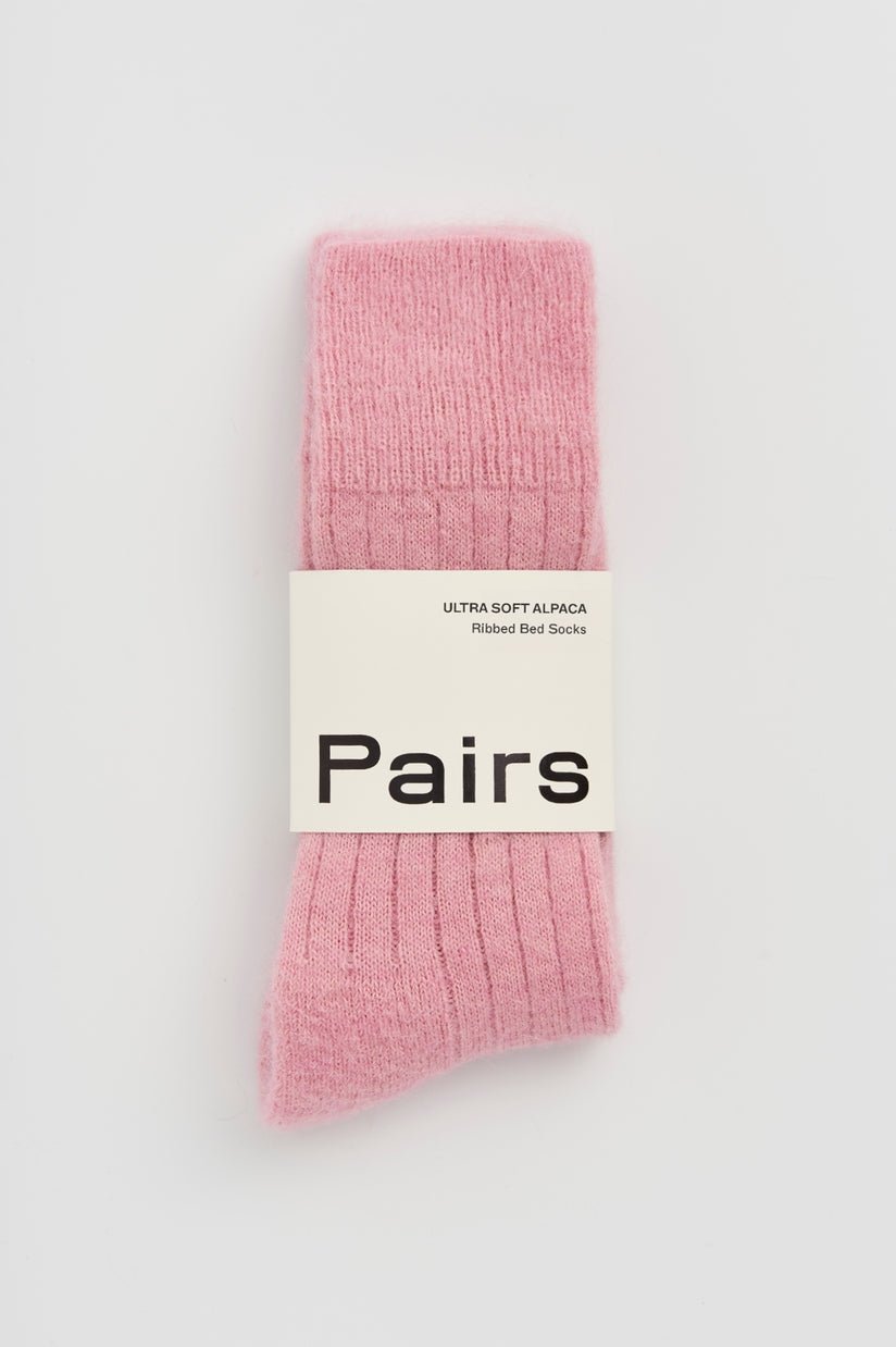 Alpaca Ultra Soft Ribbed Bed Socks - Bascora