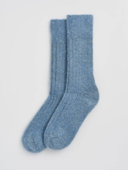 Alpaca Ultra Soft Ribbed Bed Socks - Bascora