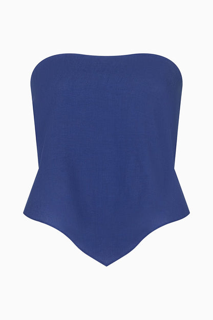 The Ida Scarf Top in klein blue