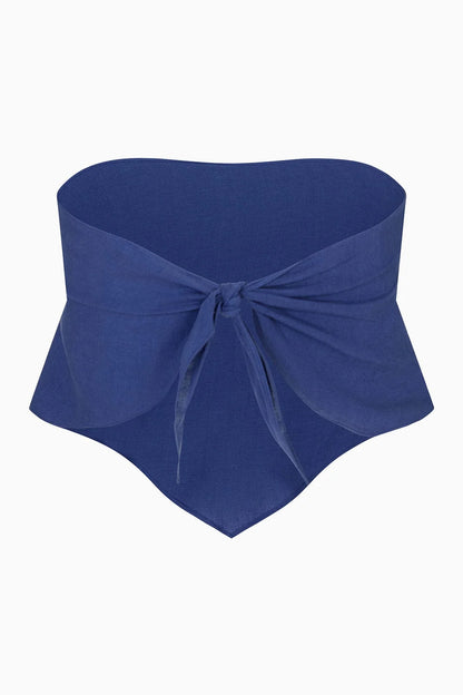 The Ida Scarf Top in klein blue
