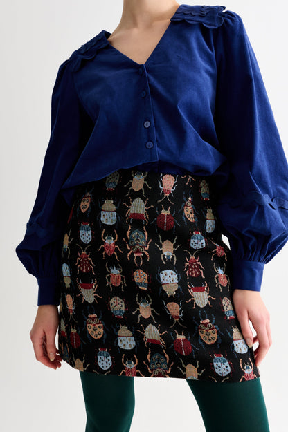 Aubin Beetlejuice Jacquard A-Line Mini Skirt - Bascora