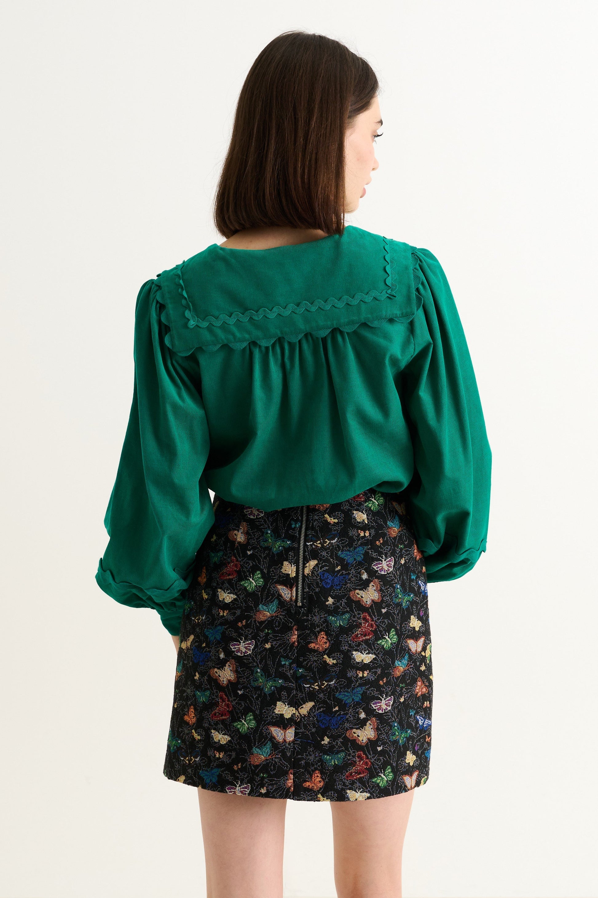 Aubin Butterfly Ball Jacquard Mini A-Line Skirt – Multicoloured - Bascora
