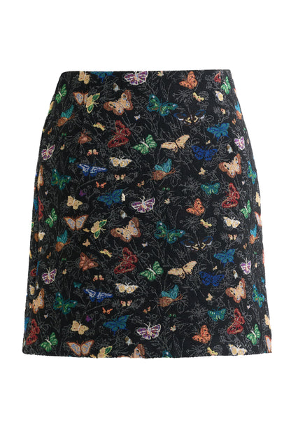 Aubin Butterfly Ball Jacquard Mini A-Line Skirt – Multicoloured - Bascora