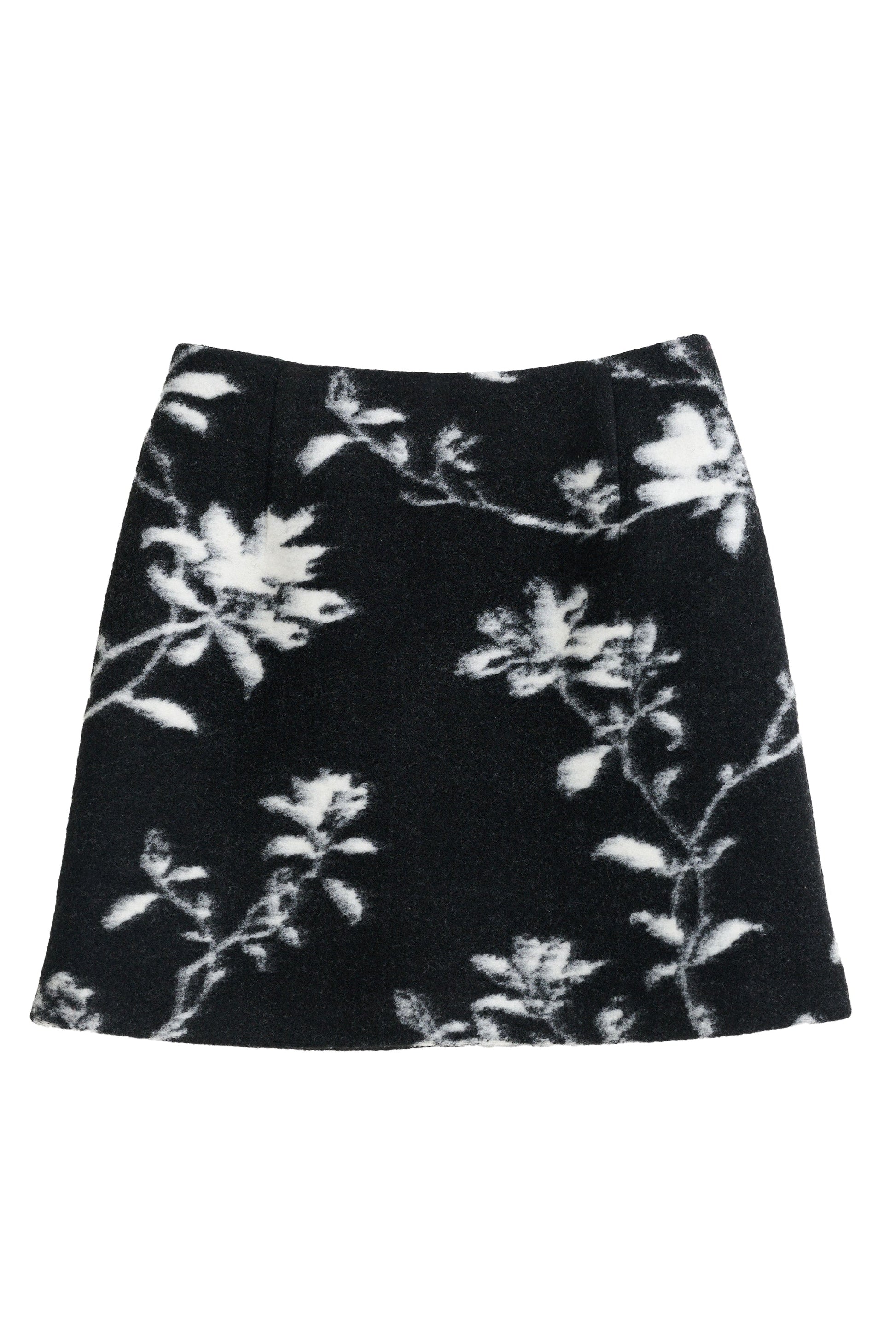 Aubin Power Bloom A-Line Mini Skirt - Black & White - Bascora