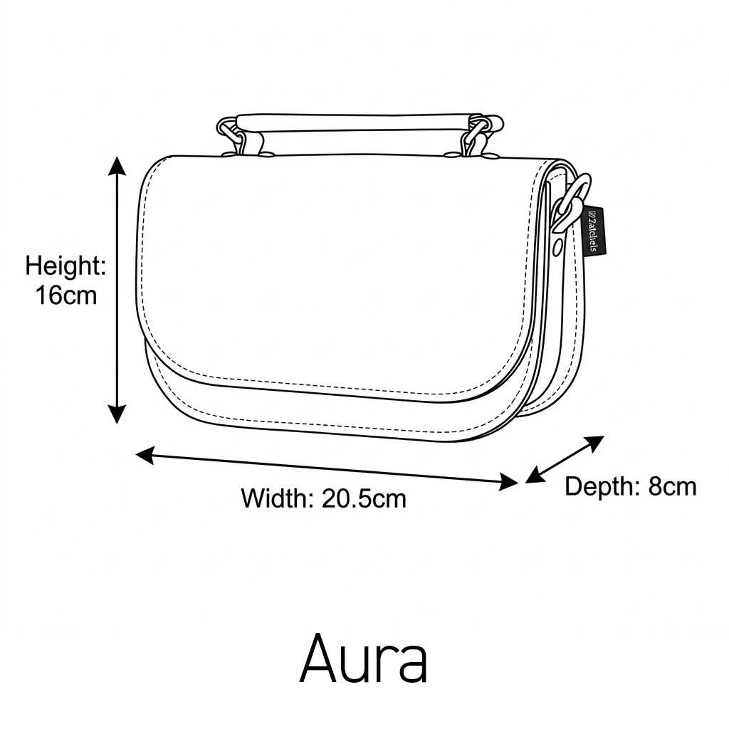Aura Handmade Leather Bag – Navy Blue - Bascora