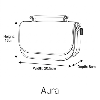Aura Handmade Leather Bag – Navy Blue - Bascora