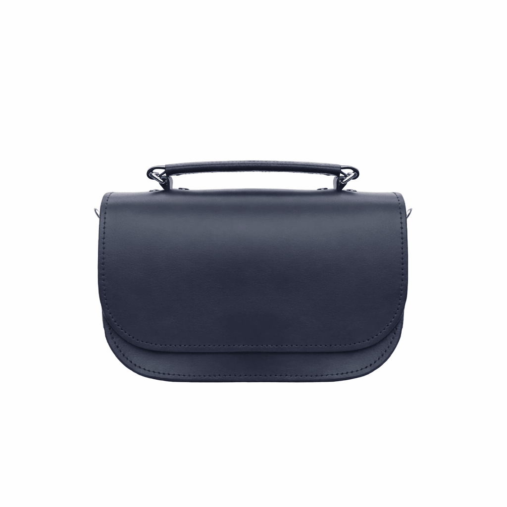 Aura Handmade Leather Bag – Navy Blue - Bascora