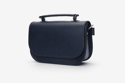 Aura Handmade Leather Bag – Navy Blue - Bascora