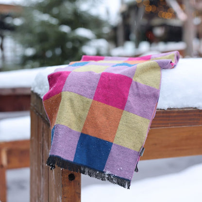 Bamboo Scarf – Bright Check - Bascora