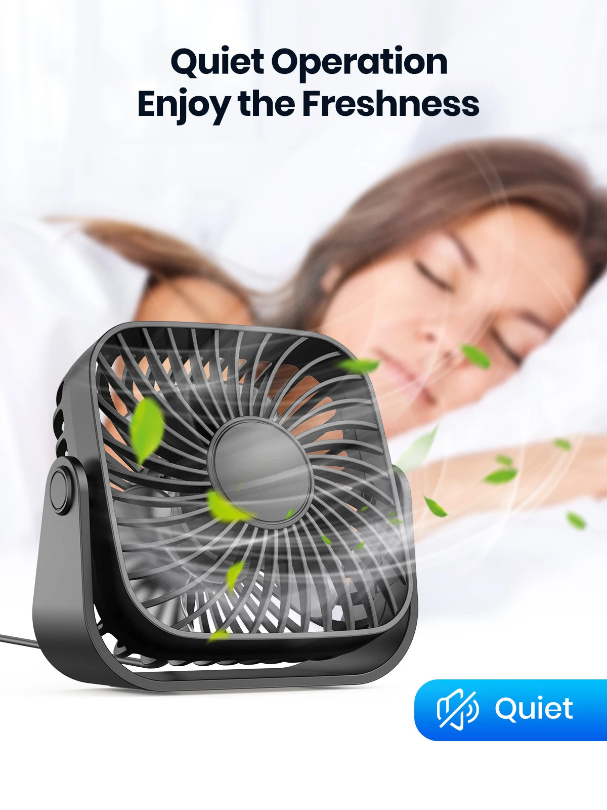 TOPK 4-Inch USB Mini Portable Fan