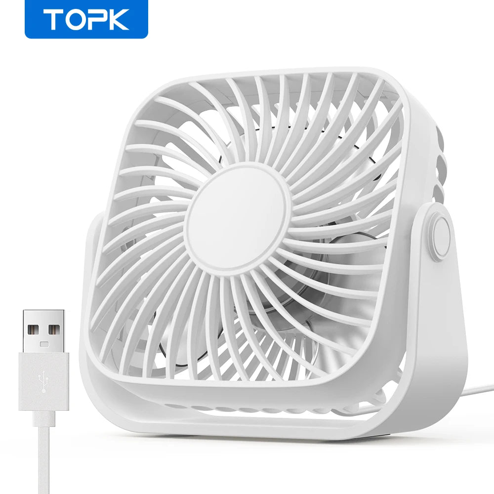 TOPK 4-Inch USB Mini Portable Fan