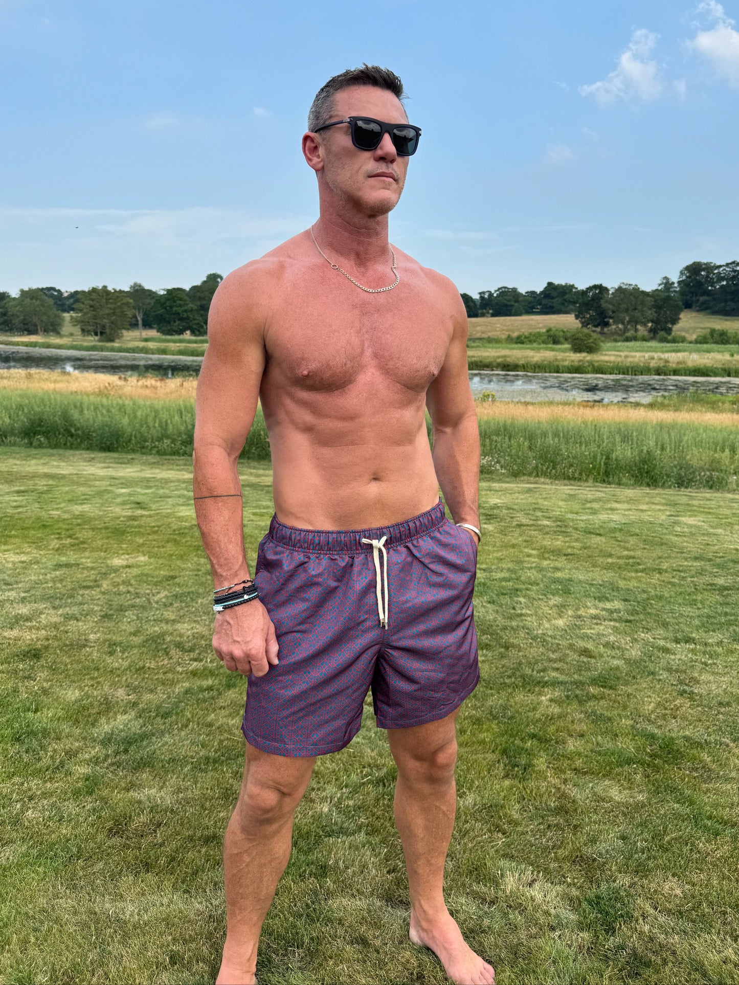 The Extra Swimshorts | Repeat Teal - Bascora