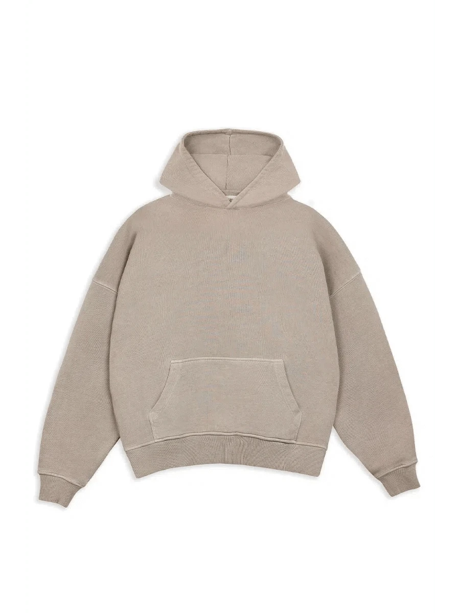 Beige hoodie on a white background