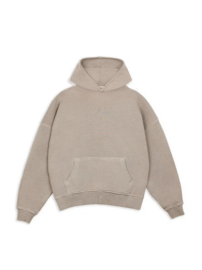 Beige hoodie on a white background