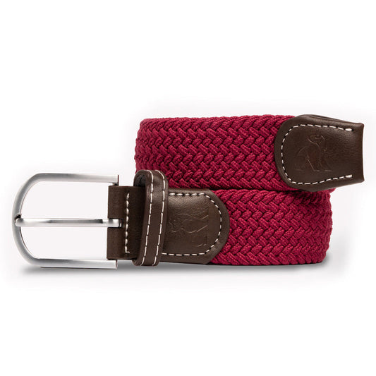 Swole Panda Recycled Woven Belt in Burgundy