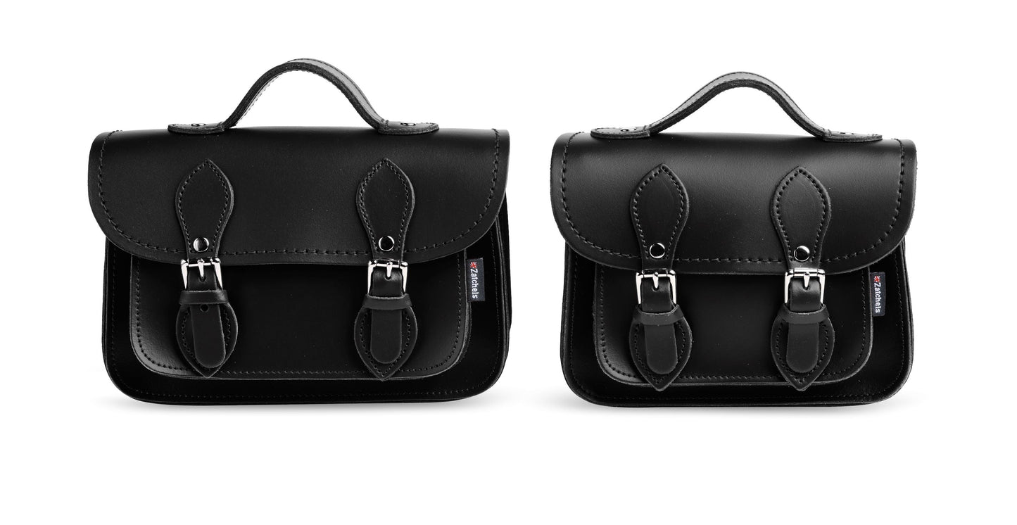 Handmade Leather Micro Satchel – Black