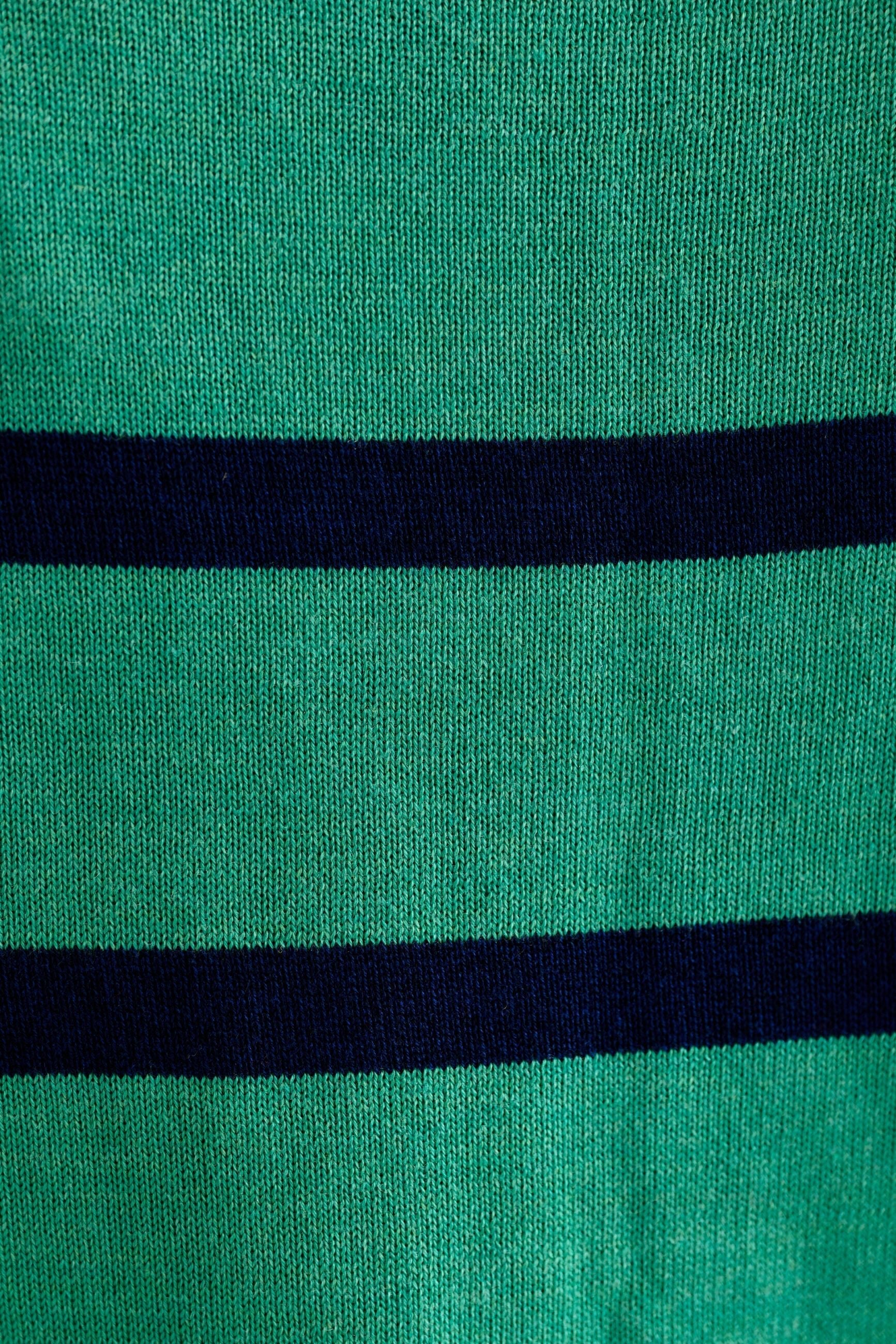 Bly Bow Intarsia Striped Jumper – Navy - Bascora