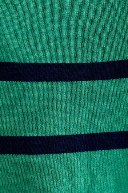 Bly Bow Intarsia Striped Jumper – Navy - Bascora