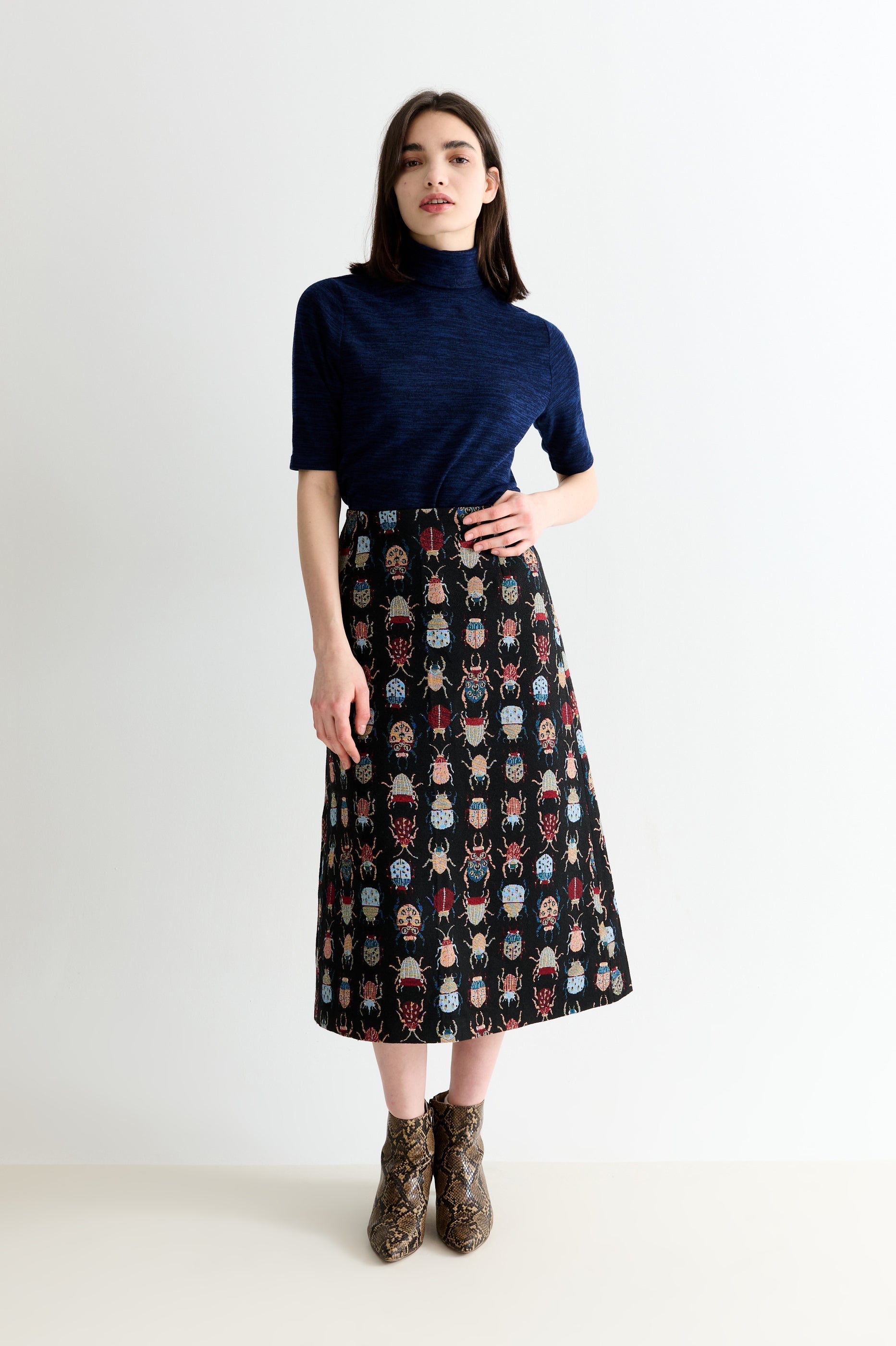 Buffy Beetlejuice Jacquard Midi Skirt – Multicoloured - Bascora