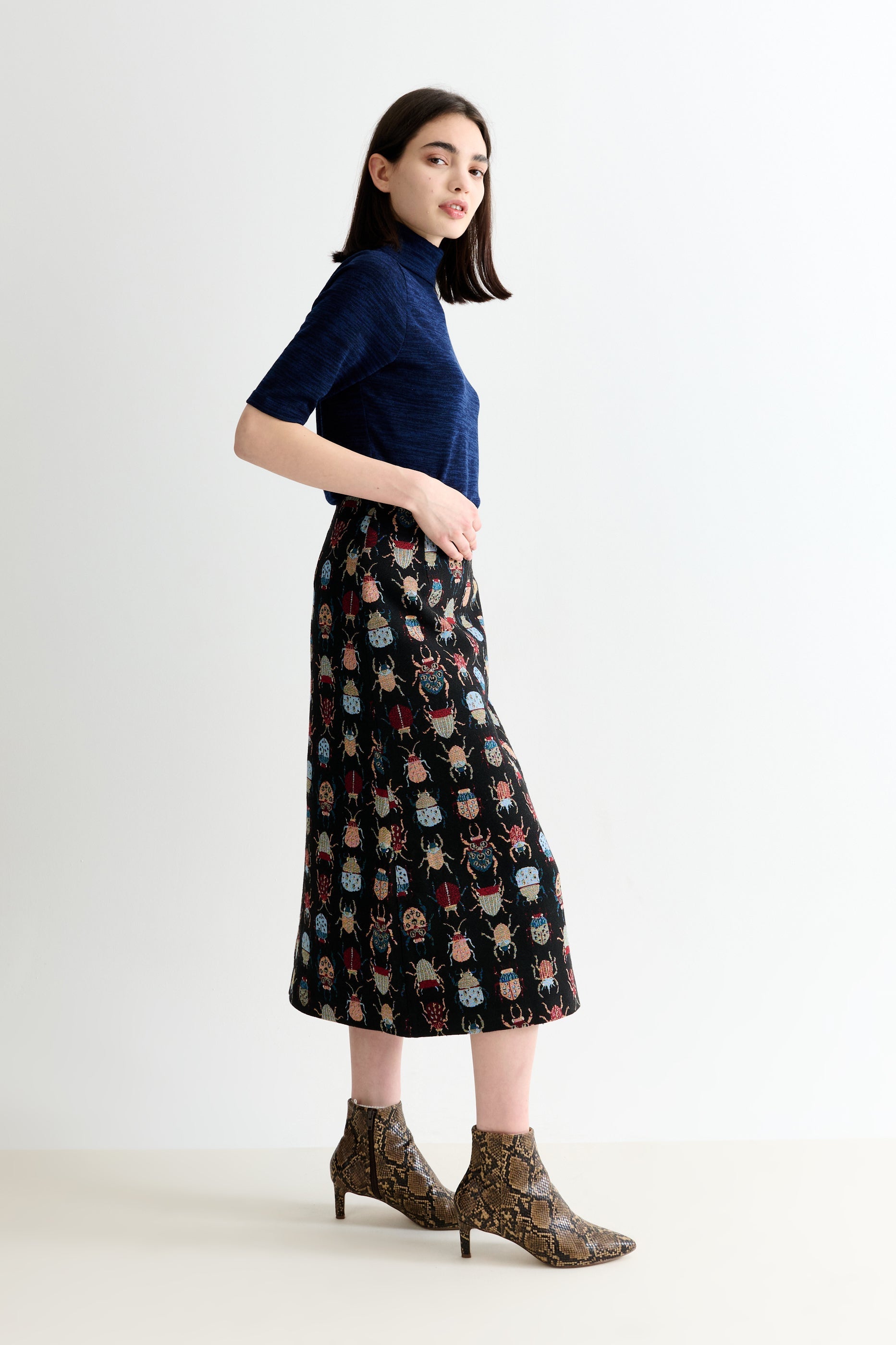 Buffy Beetlejuice Jacquard Midi Skirt – Multicoloured - Bascora