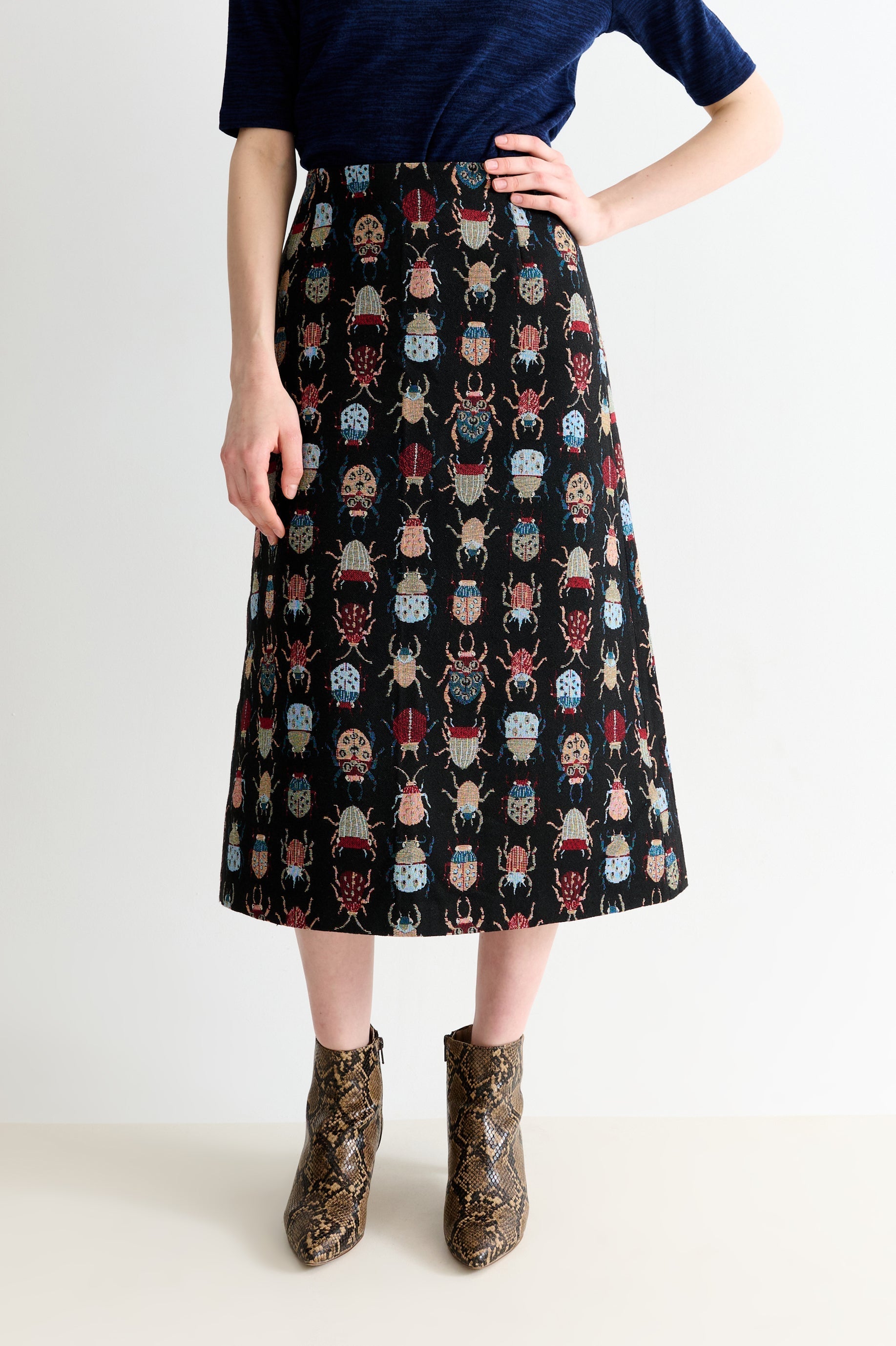 Buffy Beetlejuice Jacquard Midi Skirt – Multicoloured - Bascora