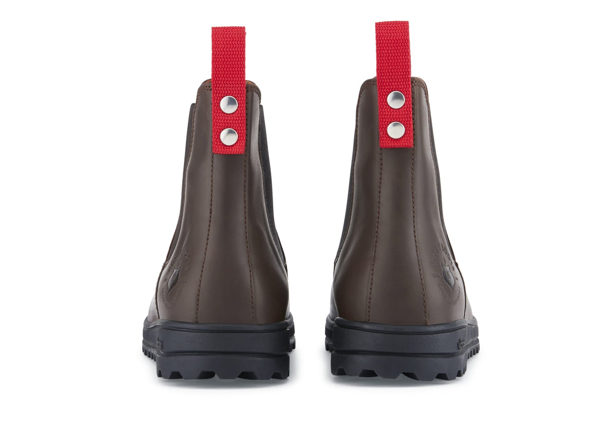 Busby Men's Brown Leather Winter Chelsea Boots