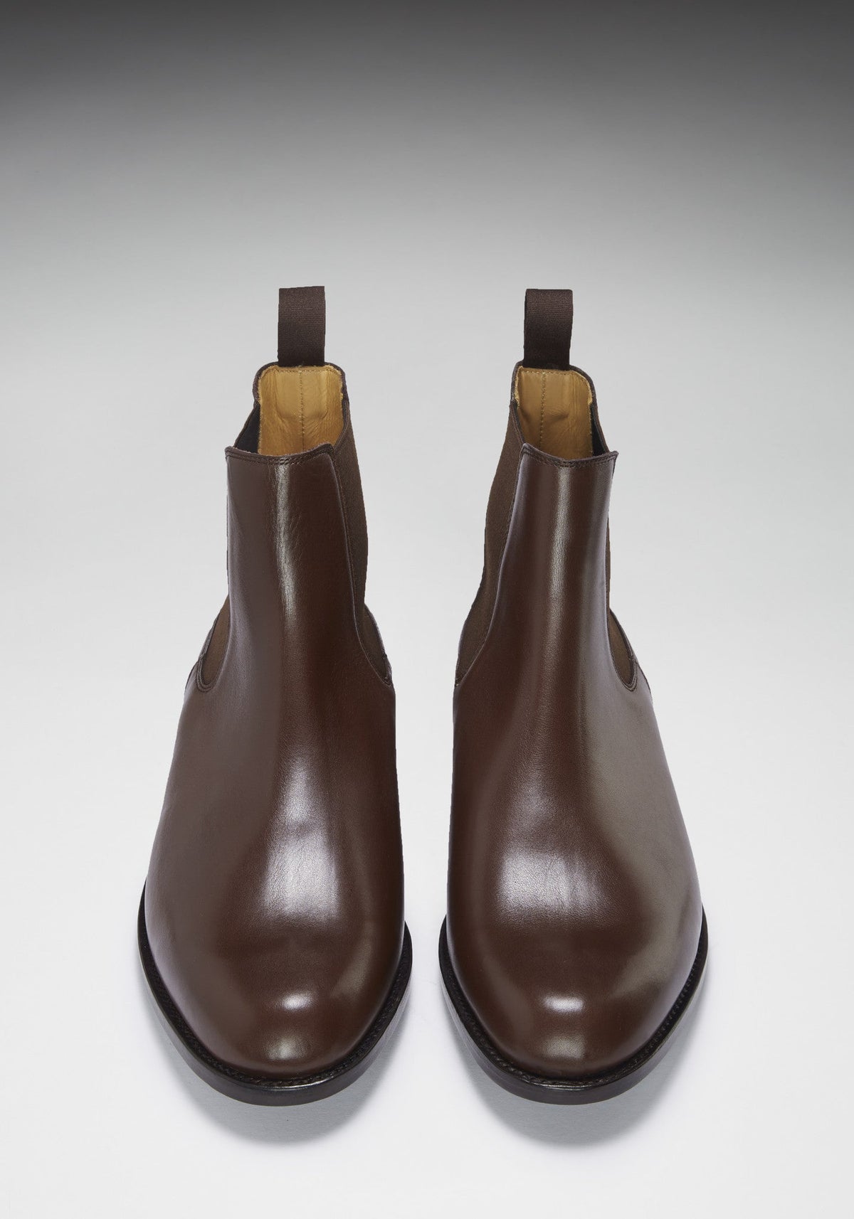 Hugs & Co. Brown English Leather Chelsea Boots with Goodyear Welted Sole for Men