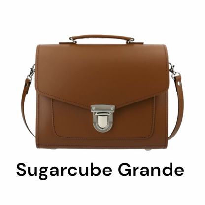 Handmade Leather Sugarcube Handbag – Chestnut