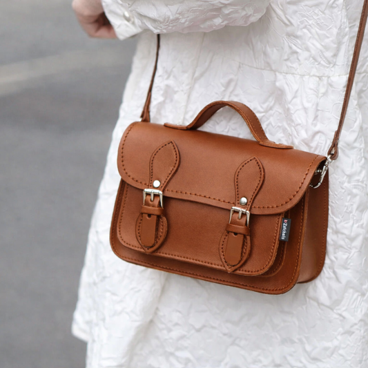 Handmade Leather Micro Satchel – Chestnut