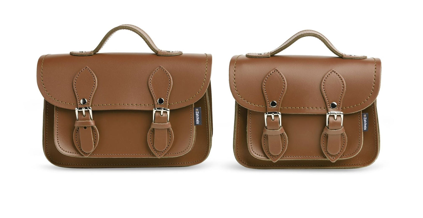 Handmade Leather Micro Satchel – Chestnut
