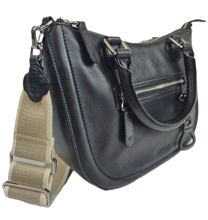 Chloe Leather Twin-Handle Handbag – Saddler - Bascora