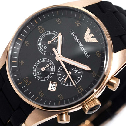 Emporio Armani AR5906 Ladies Sportivo Chronograph Rose Gold Watch