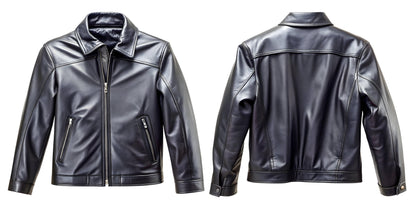 Classic Black Leather Jacket For Men - Bascora