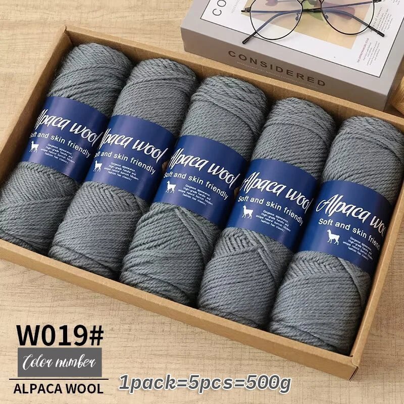 Coarse Alpaca Wool Yarn – 5 x 100g Skeins (500g) - Bascora