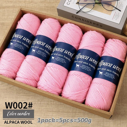 Coarse Alpaca Wool Yarn – 5 x 100g Skeins (500g) - Bascora