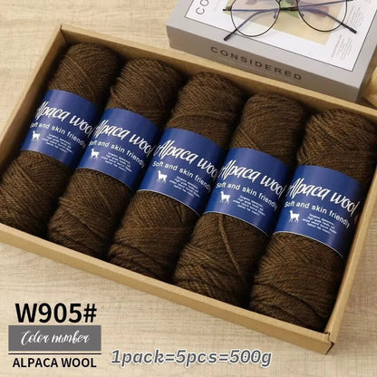 Coarse Alpaca Wool Yarn – 5 x 100g Skeins (500g) - Bascora