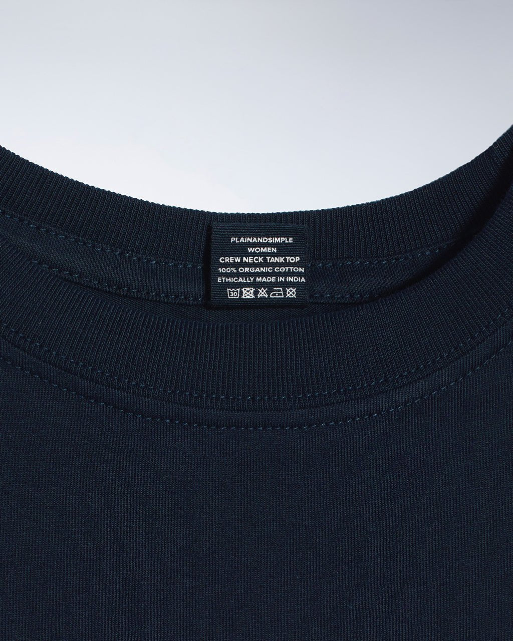 Crew Neck Organic Tank Top - Bascora