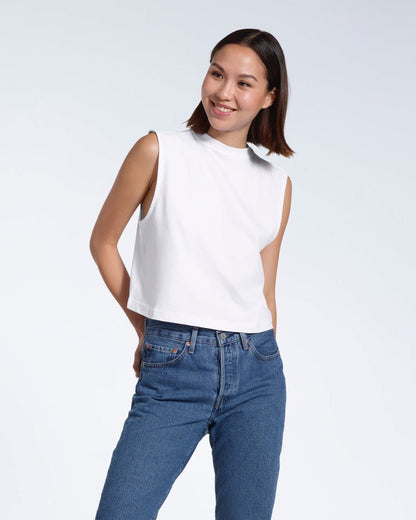 Crew Neck Organic Tank Top - Bascora