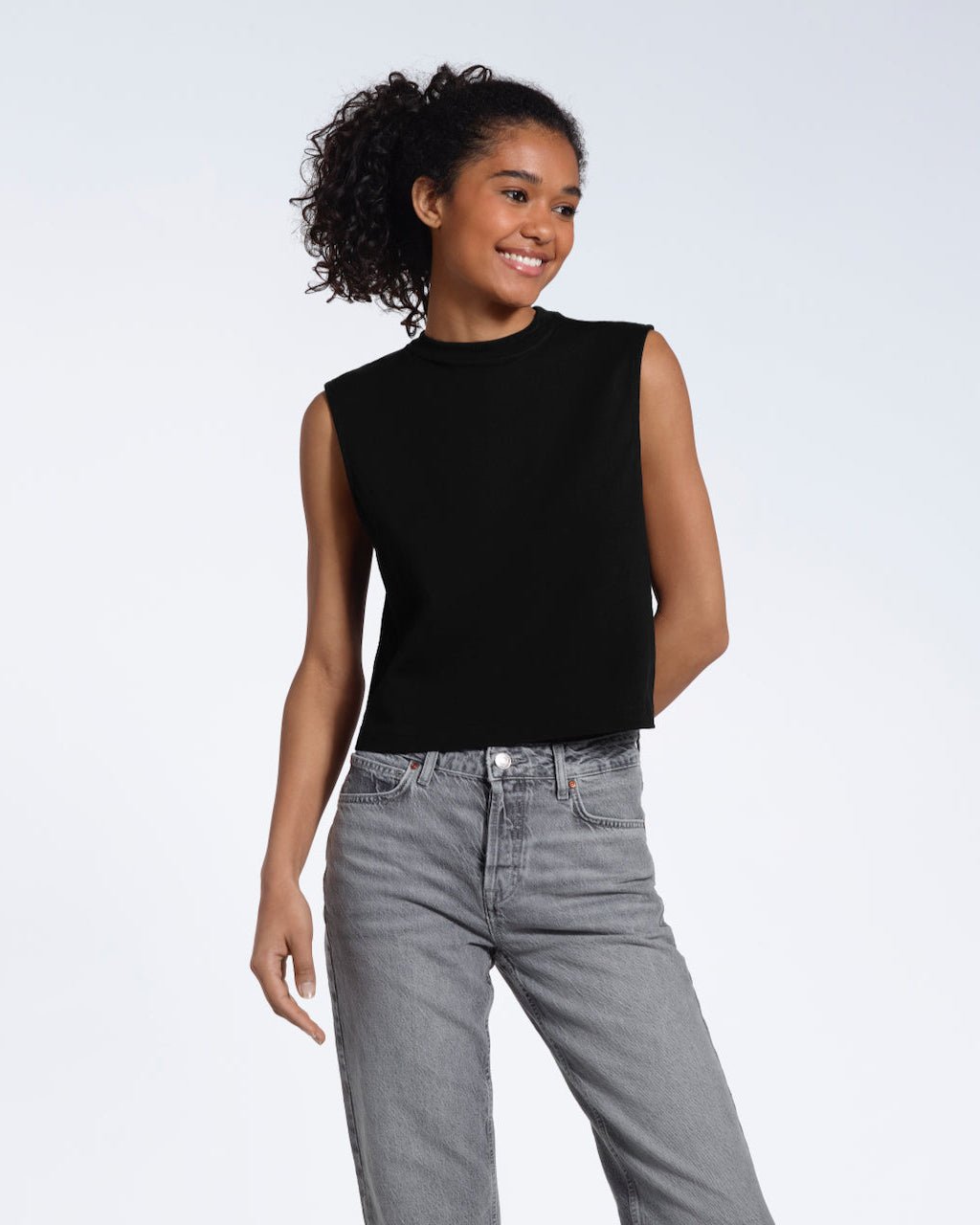 Crew Neck Organic Tank Top - Bascora