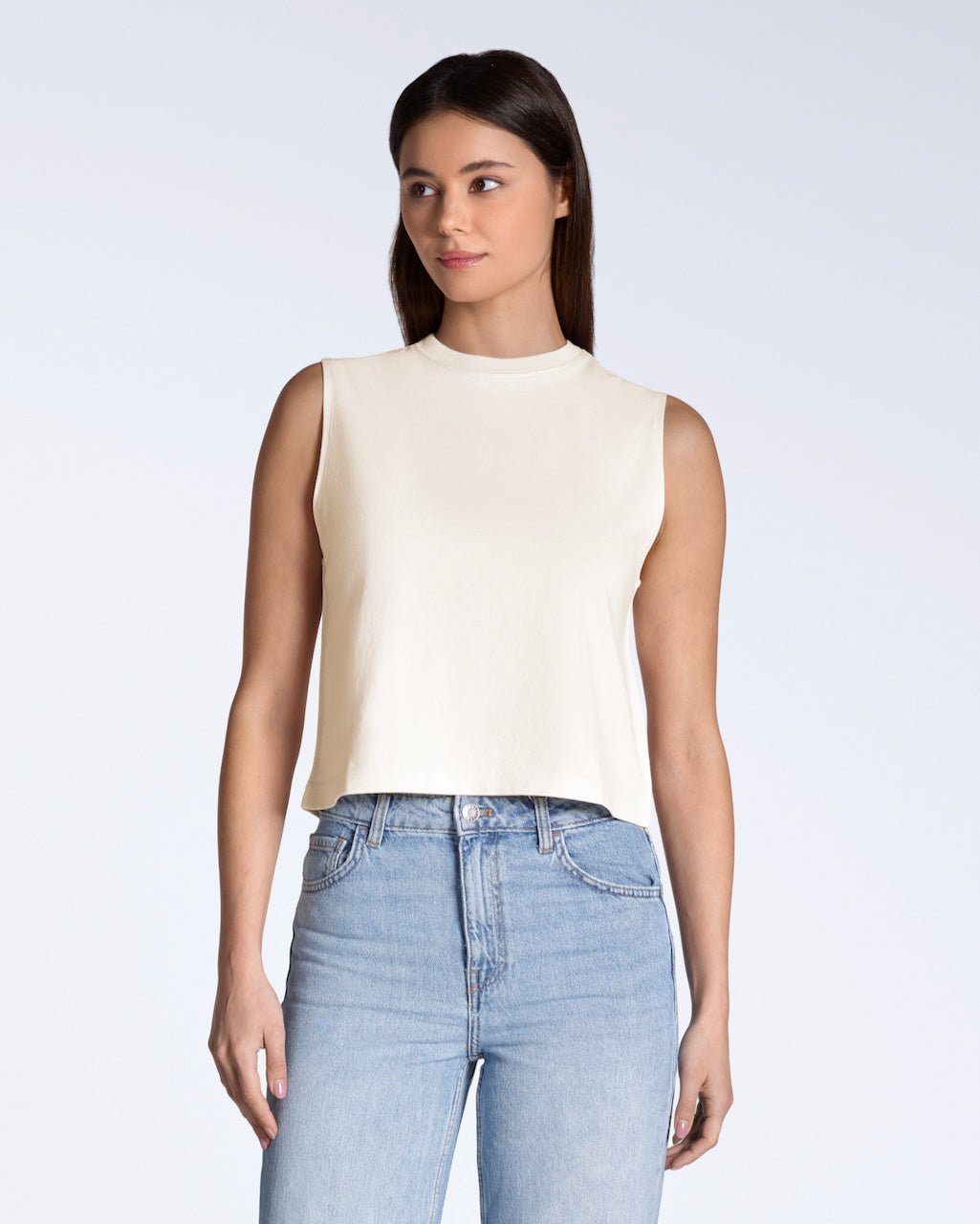 Crew Neck Organic Tank Top - Bascora