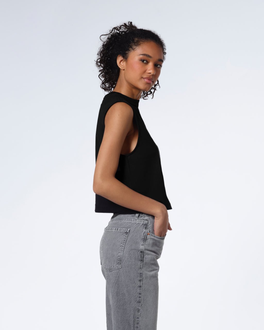 Crew Neck Organic Tank Top - Bascora