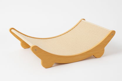 Curved Wooden Cat Scratcher Bed - New Main Image