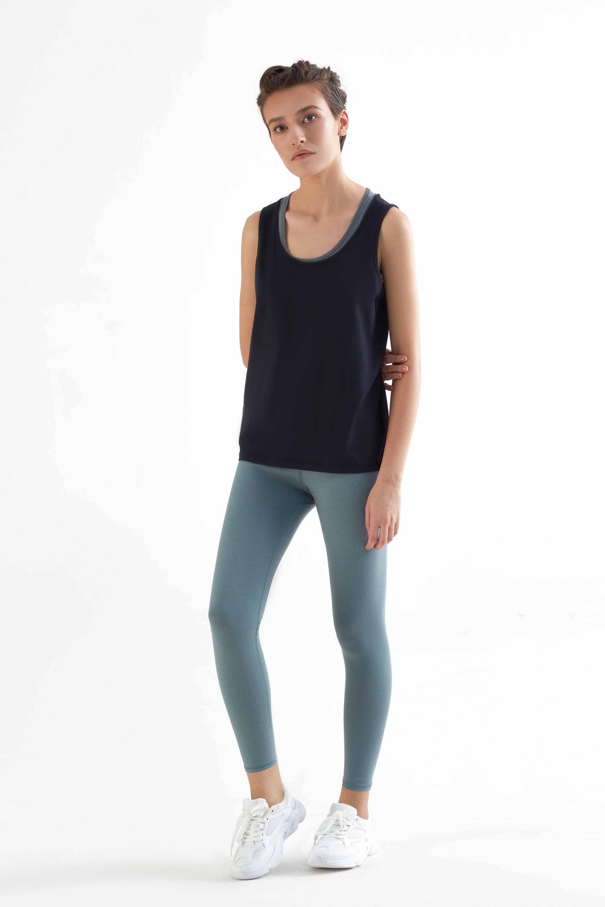 Earth Wardrobe Organic Cotton High-Rise 7/8 Stretch Leggings: Womens