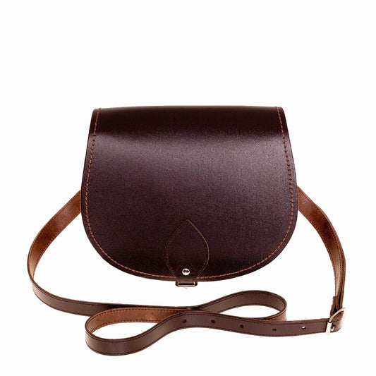 Handmade Leather Saddle Bag – Dark Brown